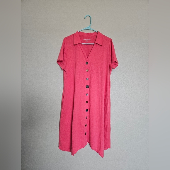 Danielle Button Dress - Picture 1 of 10